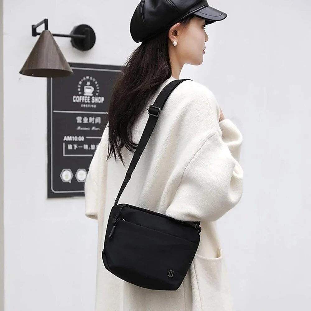 Small Crossbody Nylon Bag Women Mini Travel Purse Shoulder Handbag Compact